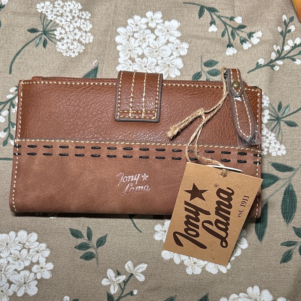Tony Lama Tan Leather Clutch